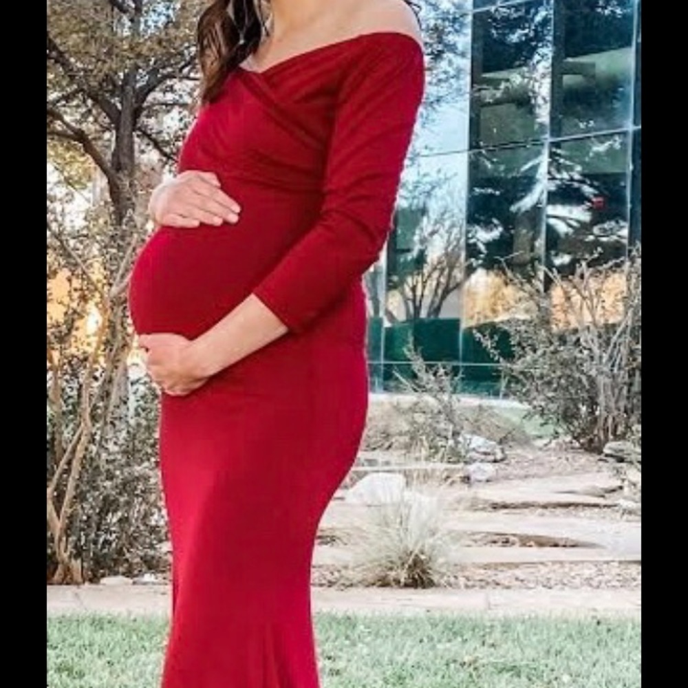 Maroon Maternity Dress